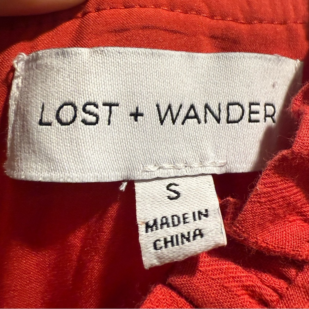 Lost + Wander Red Ruffled Sundress Size Small - Picture 5 of 7